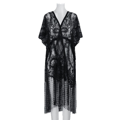 Self-tie Lace Cashew Sunscreen Shawl For Women