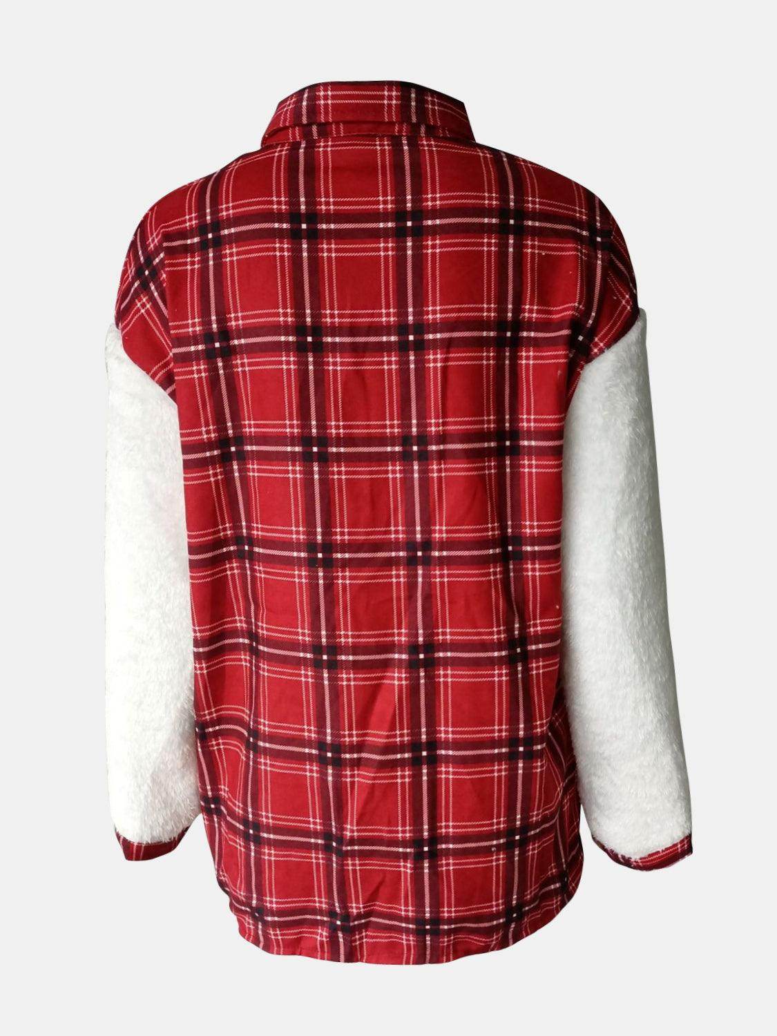 Fuzzy Button Up Long Sleeve Jacket for Cozy Style