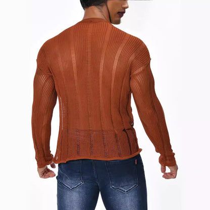 Long Sleeve Loose All-matching Sweater Men&