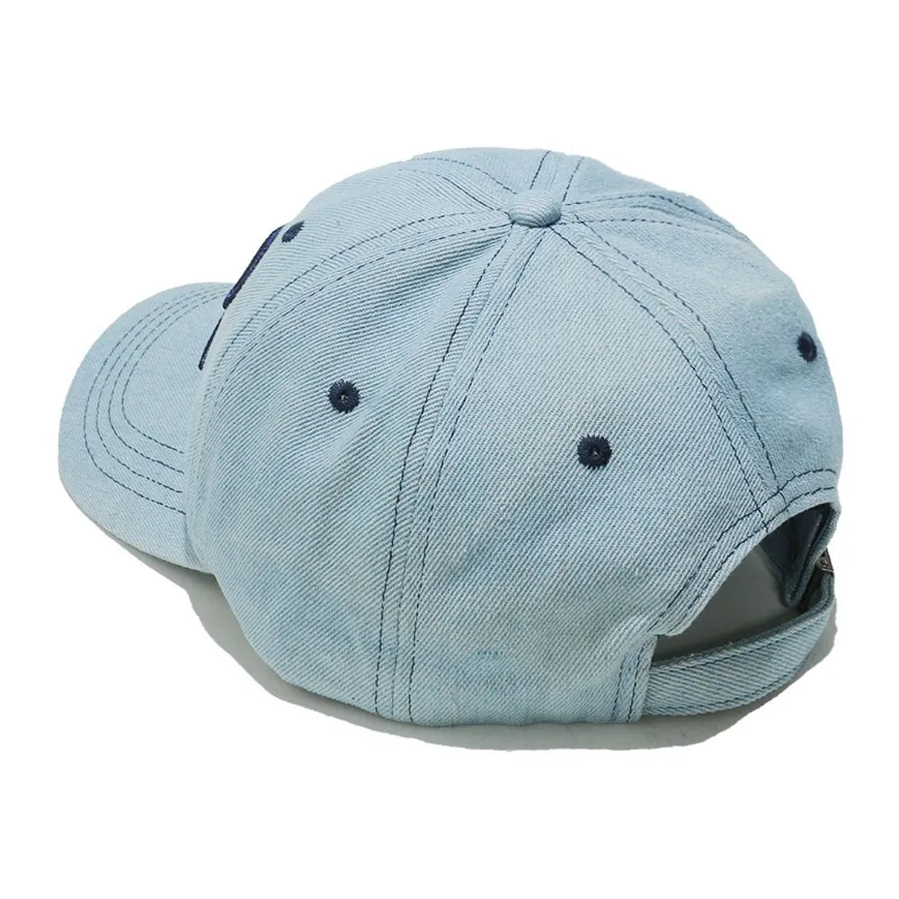 Bow Embroidered Denim Baseball Cap