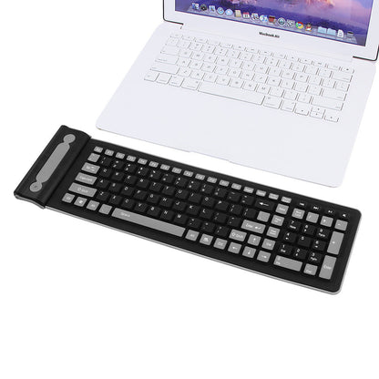 24g Wireless Mute Folding Keyboard Waterproof Silicone Portable