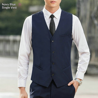Mens Slim-Fit Vest Fashionable Casual Outerwear