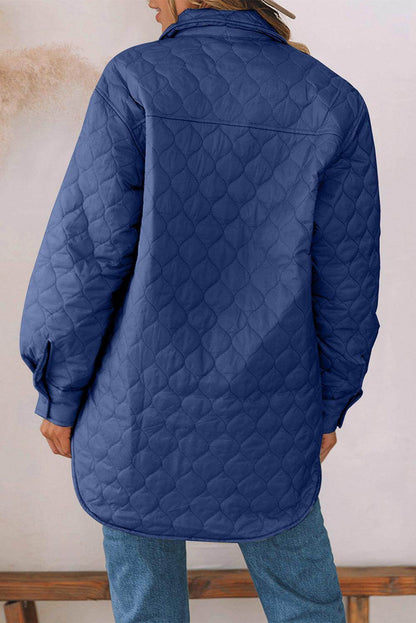 Snap Down Collared Winter Coat for Stylish Warmth