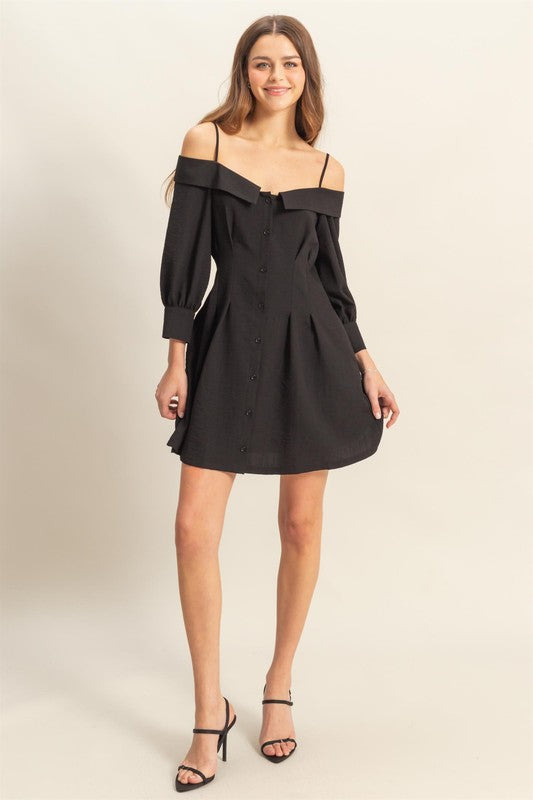 New Summer Button Down Spaghetti Strap Mini Dress with Pockets Chic, Elegant, Playful, and Practical with Button-Down Front and Spaghetti Straps for a Feminine, Effortless Look
