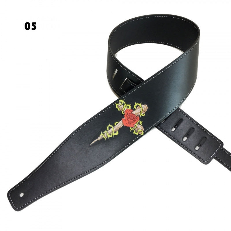 Color Printing Folk Guitar Shoulder Strap Musical Instrument Accessories