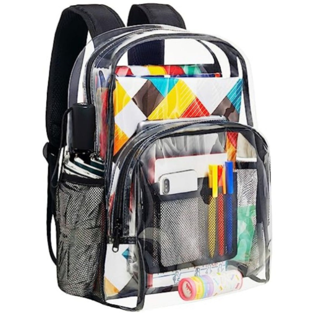 Transparent backpack, PVC transparent backpack, simple and fashionable versatile student backpack casual waterproof