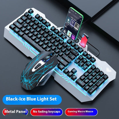 Mechanical Feeling Wired Key Mouse Headset Bundle