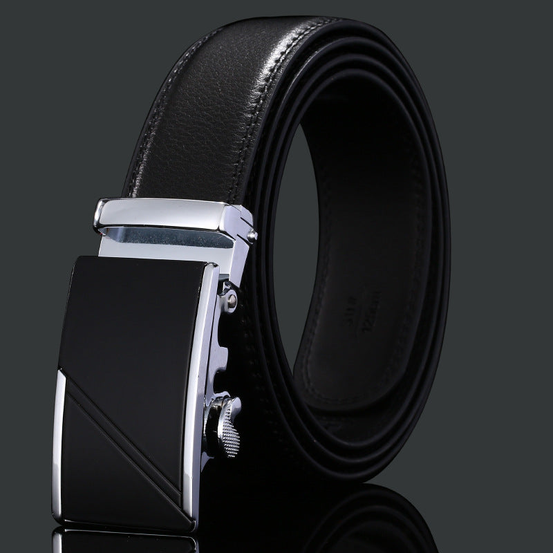 Mens Genuine Leather Belt With Automatic Buckle