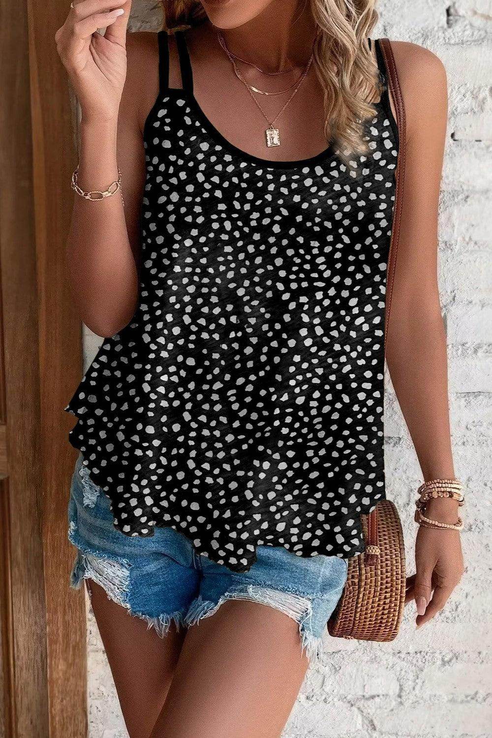 Stylish Printed Round Neck Cami for Everyday Wear