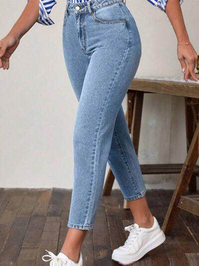 High Waist Jeans with Pockets for Women Stylish Fit