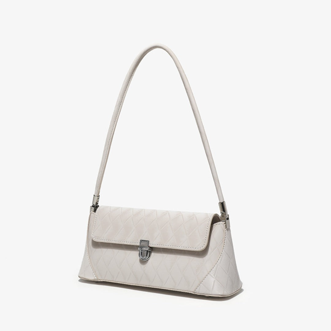 Small shoulder purse, pink baguette armpit bag, versatile diamond tote bag, simple shoulder bag