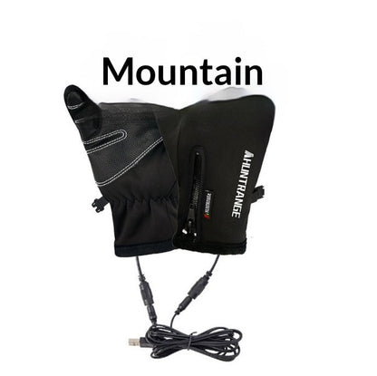 USB-heated Cycling For Men And Womenwinter Windproof And Cold-weather Gloves