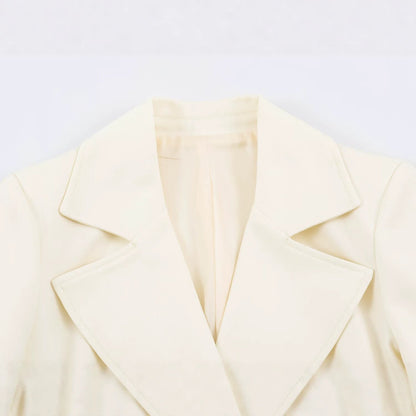 Fashionable And Versatile Solid-color Double-breasted Blazer