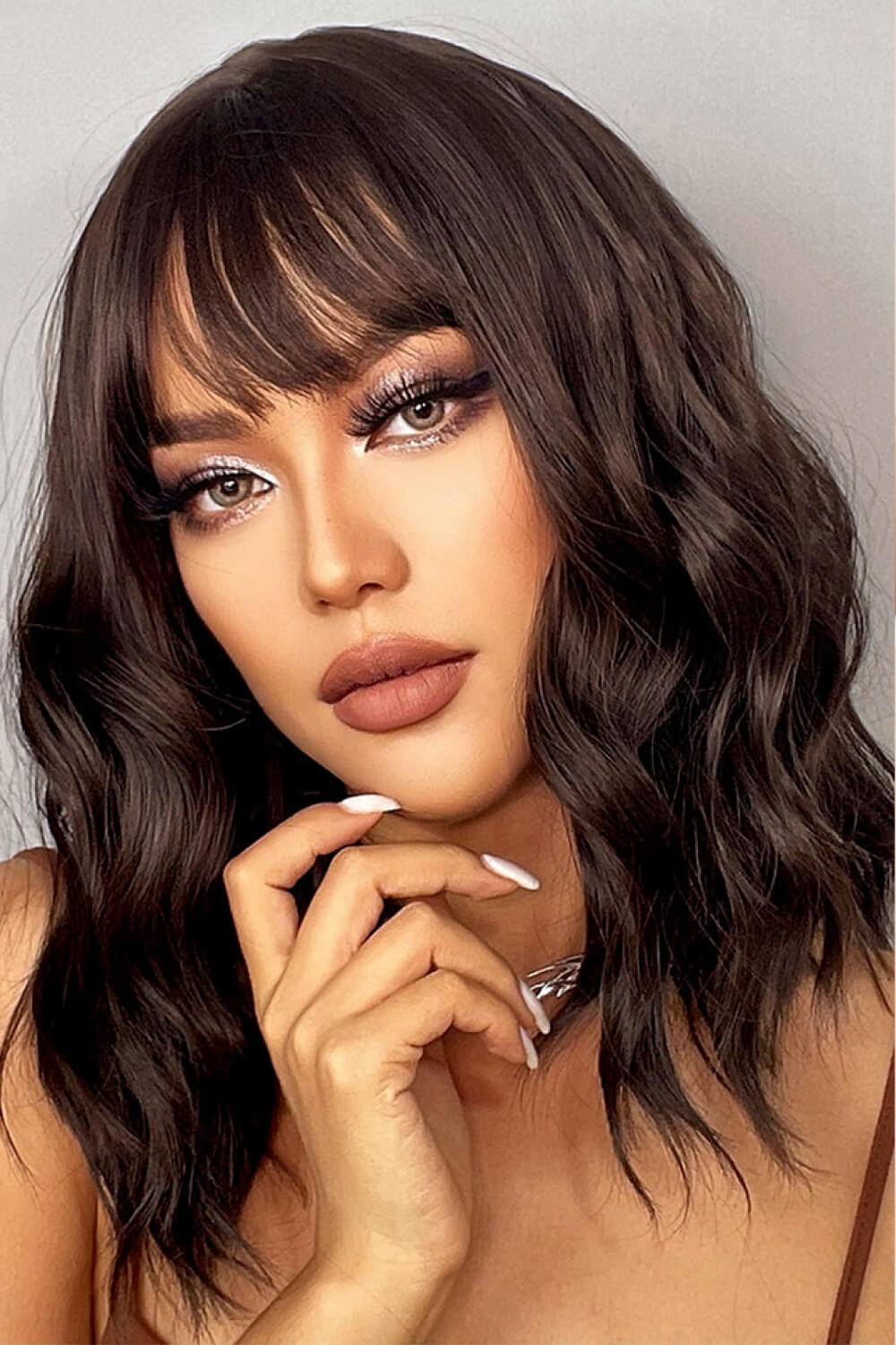 12" Natural Wavy Bob Wig