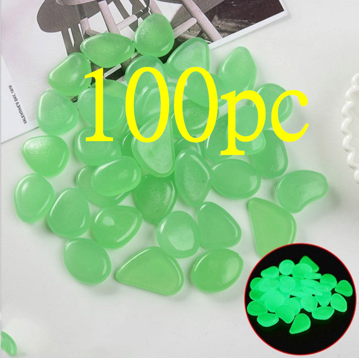 Luminous Stones Fluorescent Aquarium Pebbles Fish Tank Garden Luminous Stones