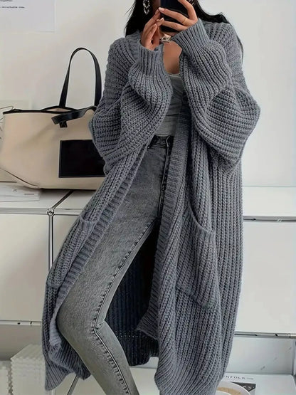 Oversized Long Sleeve Longline Cardigan