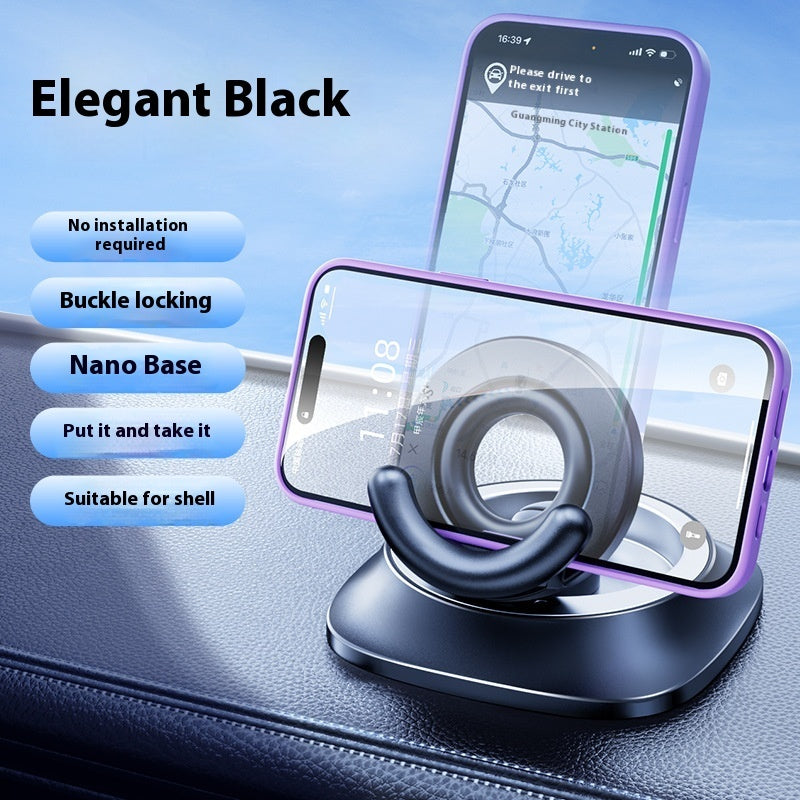 Magnetic Phone Holder With Vacuum Suction Foldable Adjustable Car Mount Magnetic Bracket Suction Nonslip For Busy Commuters