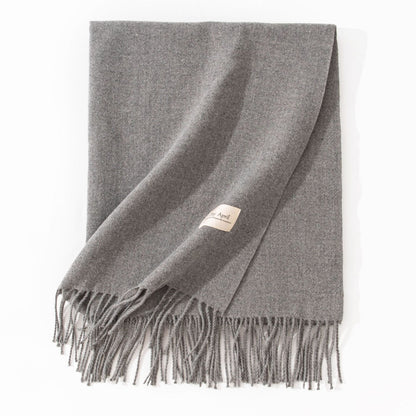 Pure Color Artificial Cashmere Scarf Women&