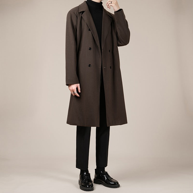 Autumn And Winter Trench Men&