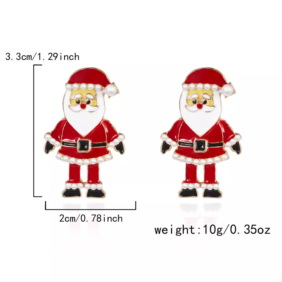 Christmas Santa Claus Stud Earrings