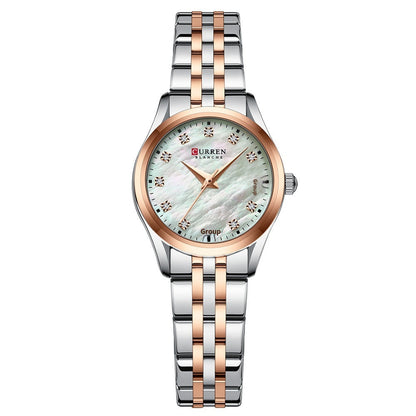 Rhinestone Ultra-thin Womens Shell-face Watch