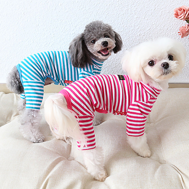 Cotton Eight-color Striped Pet Leggings