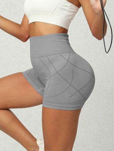 High Waist Active Shorts for Women with Stretch Fabric