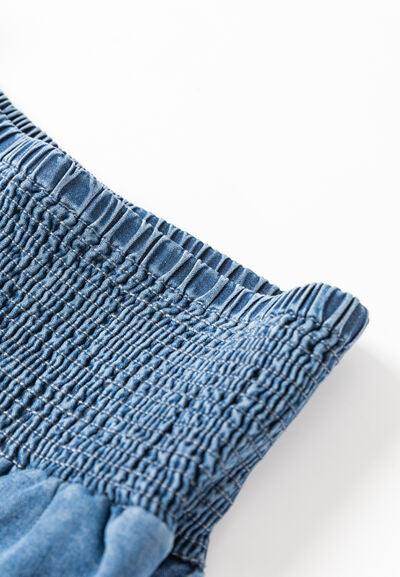 Smocked Wide Leg Jeans for Effortless Style and Comfort