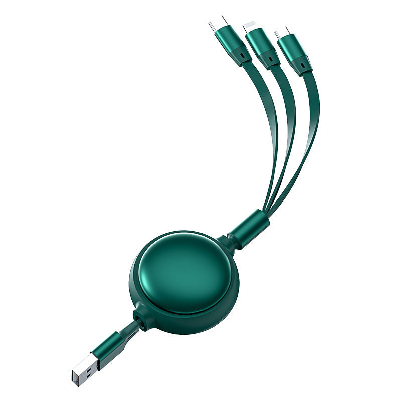3 in 1 USB Cable Micro USB Type-C 2.4A Retractable