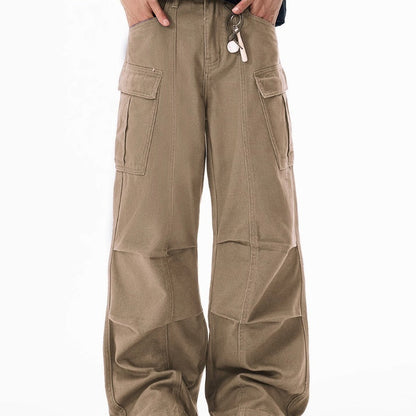 Wide-leg Overalls Men&