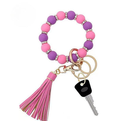 PU Tassel Keychain Women&