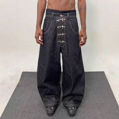 American-style Streetwear Retro Machete Jeans