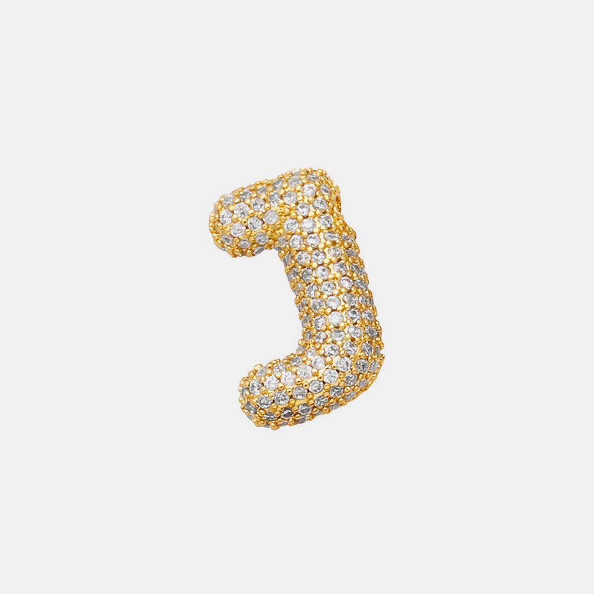Inlaid Zircon Bubble Initial Necklace for Elegant Style
