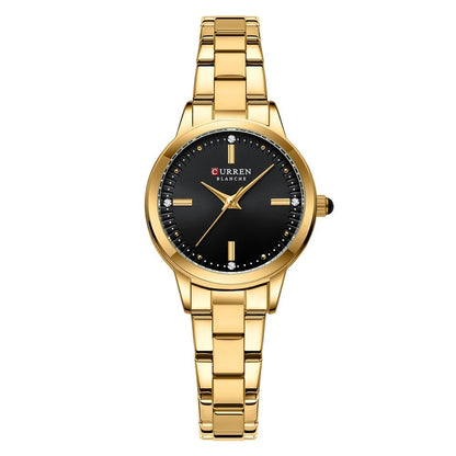 Quartz Steel Strap Rhinestone Women&