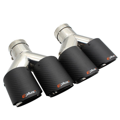 Universal Silver Stainless Steel Exhaust Pipe Muffler
