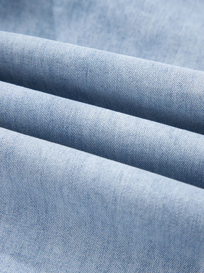 Wide Leg Drawstring Raw Hem Jeans