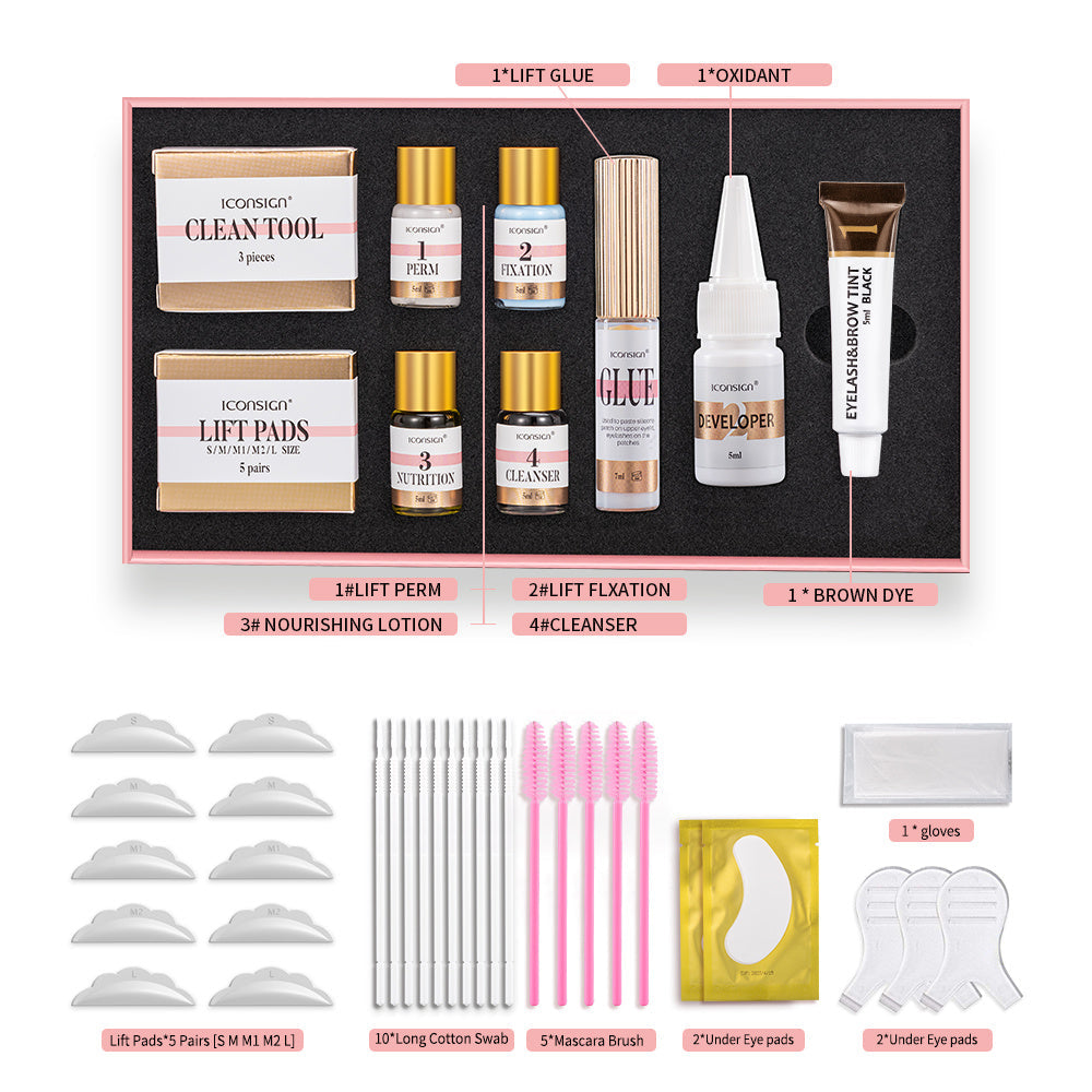 ICONSIGN Lash &amp; Brow Tint Kit - Lash Lift, Perm, and Brow Lamination Set