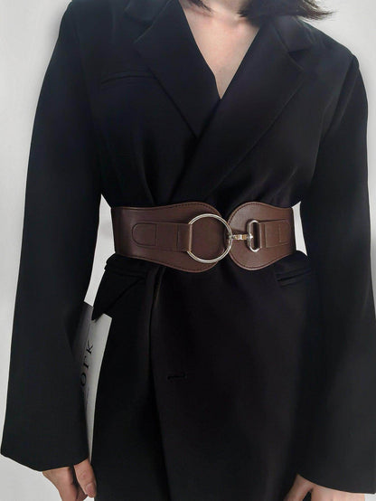 PU Elastic Wide Belt for Comfortable Fashion Fit