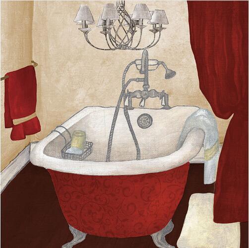 Modern Retro Bathroom Canvas Painting Mural Poster Wall