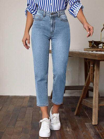 High Waist Jeans with Pockets for Women Stylish Fit
