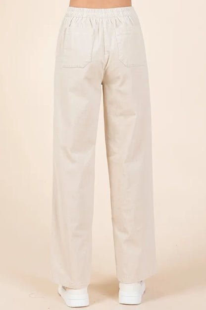 Mittoshop Corduroy Back Elastic Waist Pants