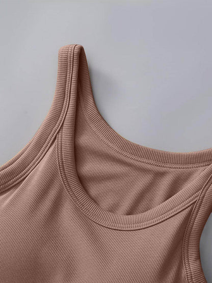 Round Neck Tank with Bra for Everyday Comfort Wear
