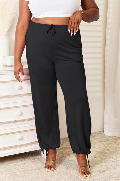 Basic Bae Full Size Soft Rayon Drawstring Pants with Pockets