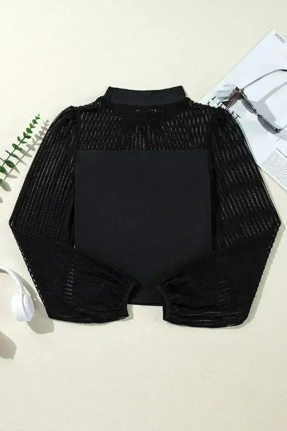 Mock Neck Long Sleeve Blouse - Stylish &amp; Trendy Blouse