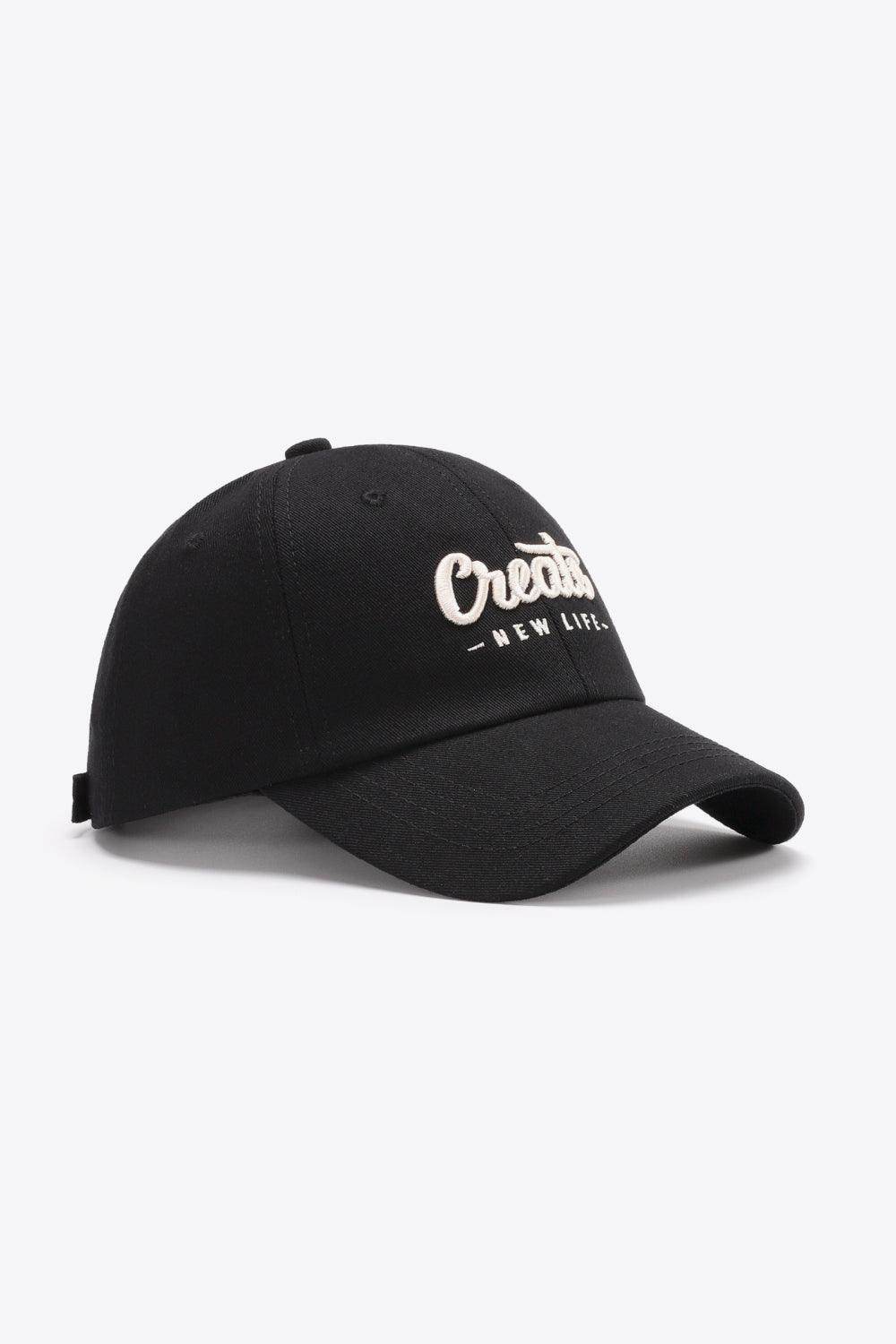 CREATE NEW LIFE Adjustable Cotton Baseball Cap for All Sizes