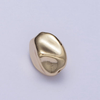 Abstract 10.7mmx9.2mm Gold &amp; Silver Geometric Spacer Bead Supply For Jewelry Bracelet Making | W-928 W-929