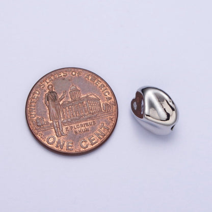 Abstract 10.7mmx9.2mm Gold &amp; Silver Geometric Spacer Bead Supply For Jewelry Bracelet Making | W-928 W-929