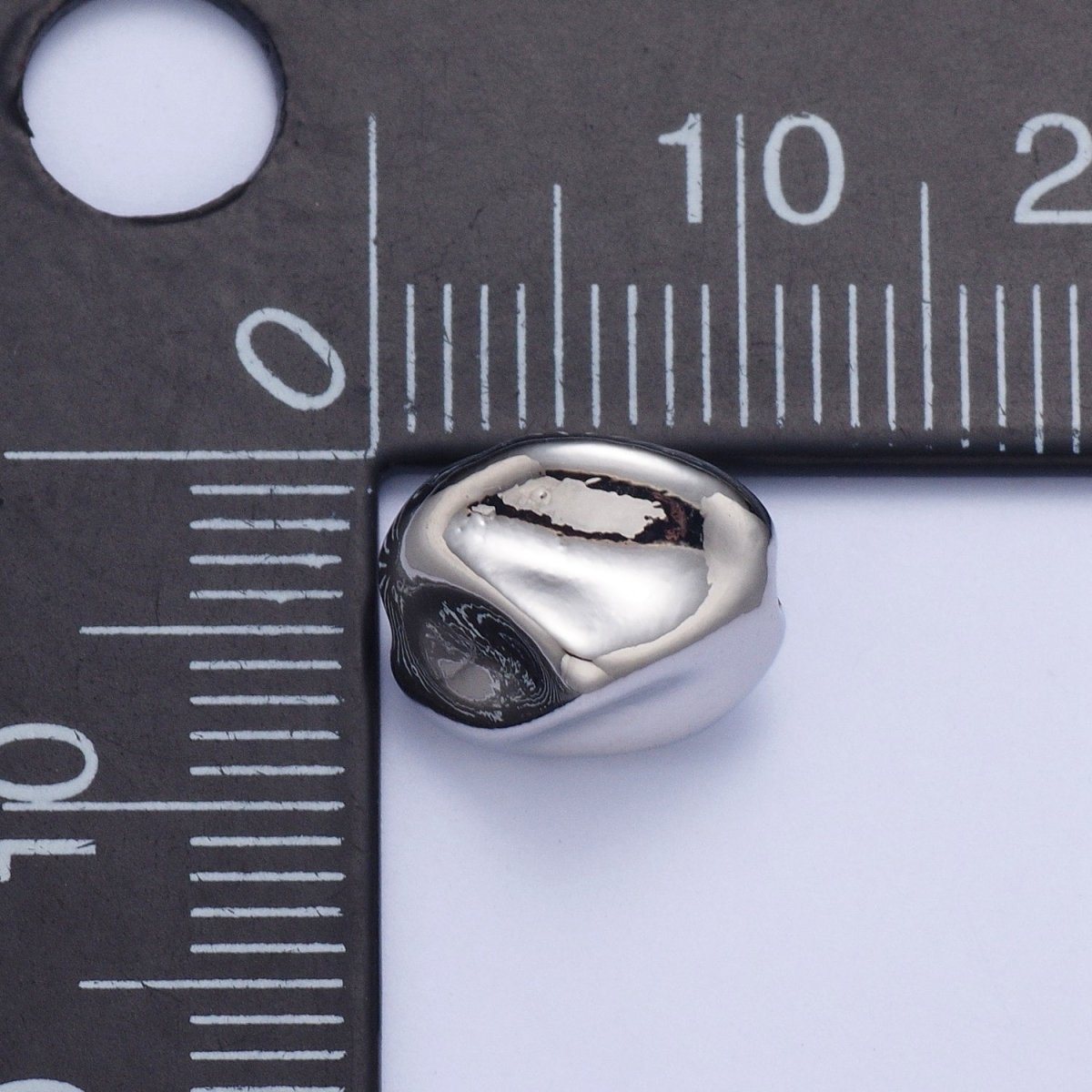 Abstract 10.7mmx9.2mm Gold &amp; Silver Geometric Spacer Bead Supply For Jewelry Bracelet Making | W-928 W-929