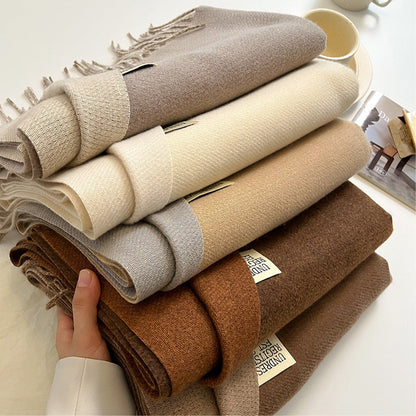 Double-sided Artificial Cashmere Scarf Women&