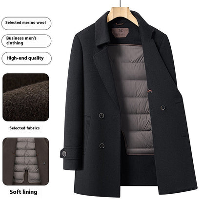 Double-sided Wool Overcoat Men&